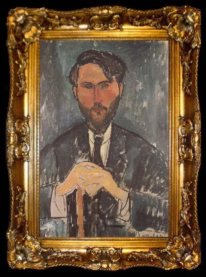 framed  Amedeo Modigliani Leopold Zborowski a la canne (mk38), ta009-2
